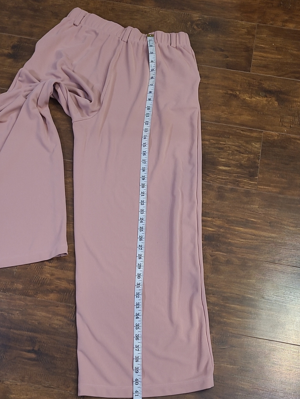 Halara Wide Leg High-Waist Pants — Pink Pull On Every Day Dress Up Or Down Large - Picture 10 of 11